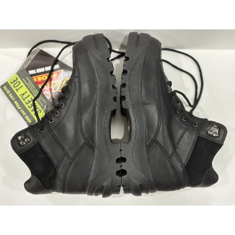 Thorogood Men's 9M Black Leather Steel Toe Work Boots ANSI Z41 Safety Lace UpUSA